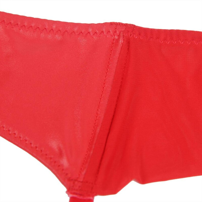 Пояс для панчіх і трусики Star Night Sexy Stretch XS-S, червоні - Зображення 5