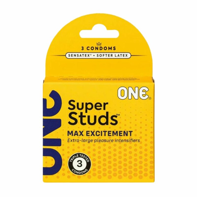 Презервативи ONE Super Studs рельєфні в упаковці, 3 шт