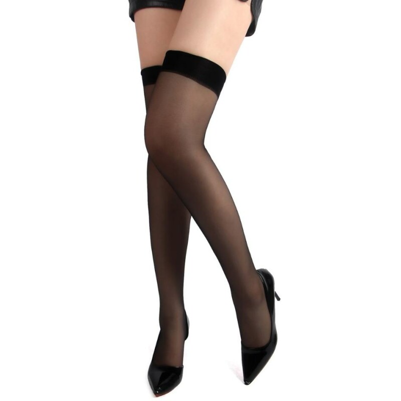 Панчохи класичні зі стрілками Star Night Thigh Highs з написом ззаду, OS (XS-L) - Зображення 2