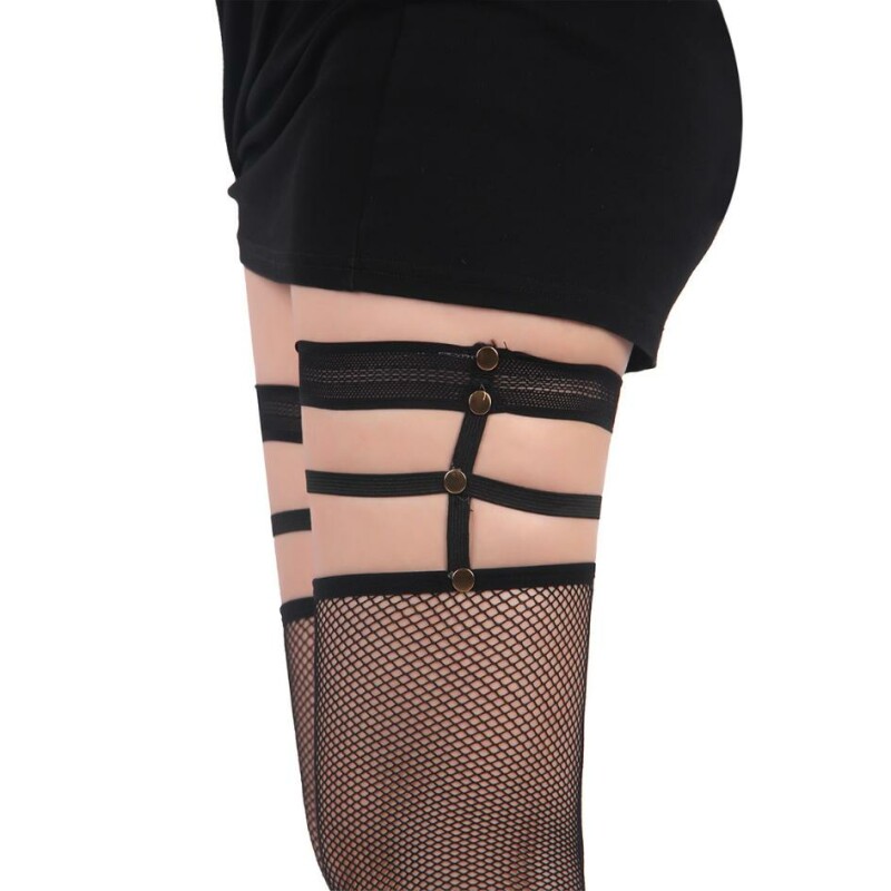 Еротичні панчохи Star Night Mesh Stockings у сіточку, чорні, OS (XS-L) - Изображение 3