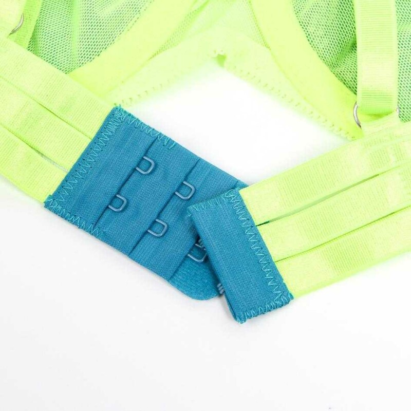 Спокусливий комплект із блакитним мереживом Star Night Green Set 4 предмети, жовтого кольору, XS-S - Изображение 4