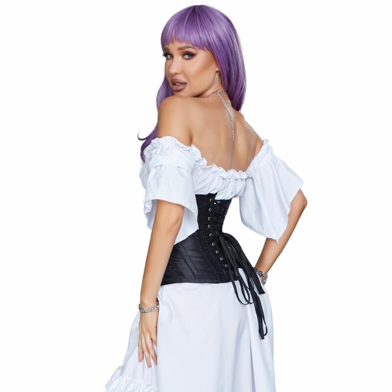 Корсет Star Night Corset XL, з гачками і шнурівкою, чорний - Изображение 1