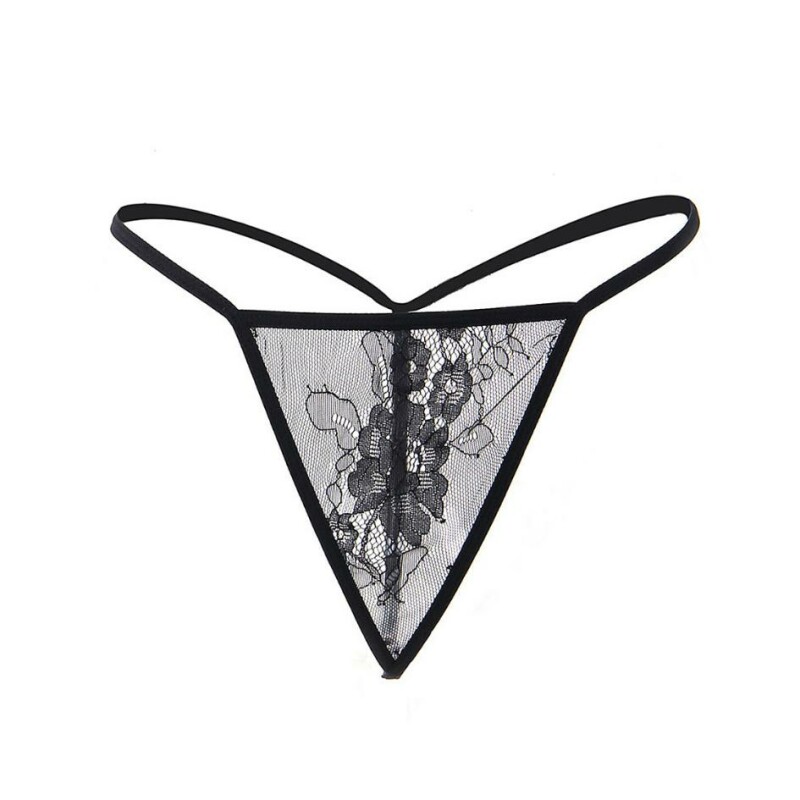 Халатик з поясом і трусиками Star Night Sexy Robe мереживний, чорний, M-L - Изображение 6