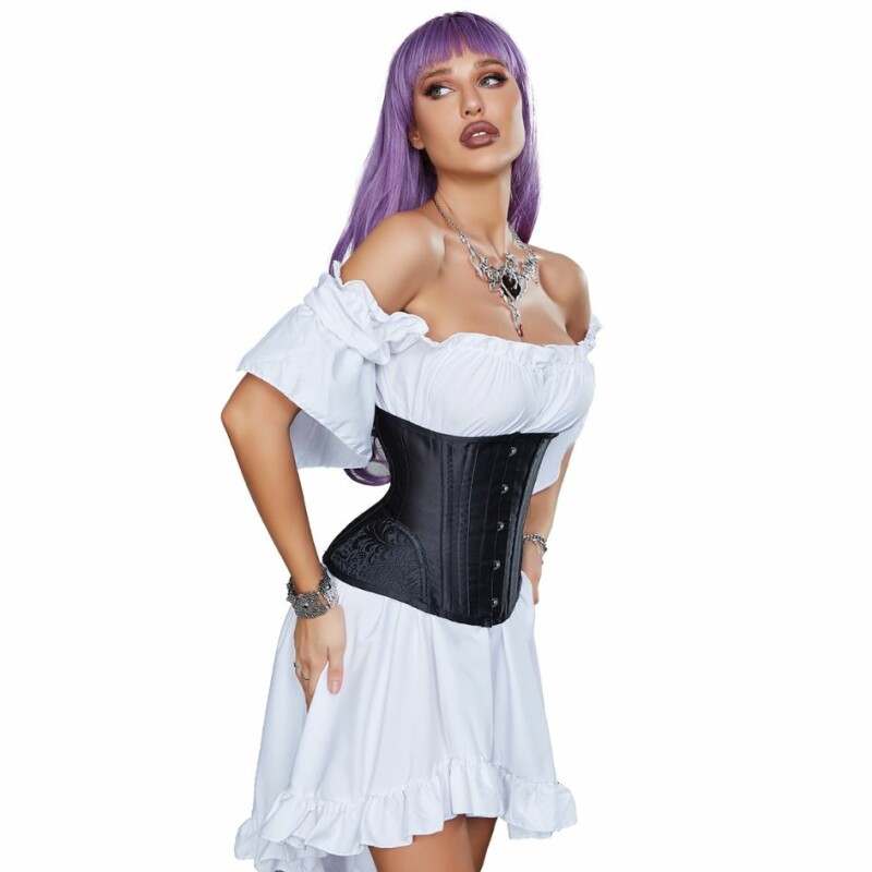 Корсет Star Night Corset XL, з гачками і шнурівкою, чорний - Изображение 2