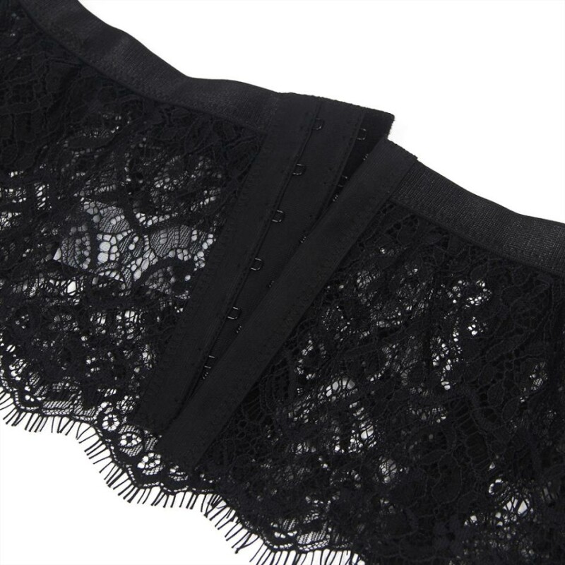 Пояс для панчіх з трусиками Star Night Lace High Waist Garter Belt мереживний, чорний, S-M - Изображение 2