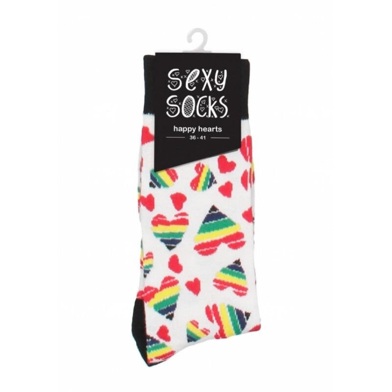 Шкарпетки Shots Sexy Socks Happy Hearts, різнокольорові, 36-41 - Изображение 1