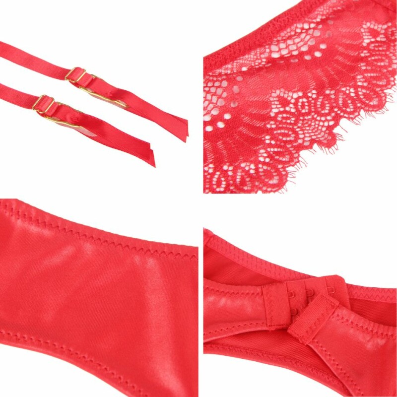 Пояс для панчіх з трусиками Star Night Garter and Panty, червоний, XS-S - Изображение 3