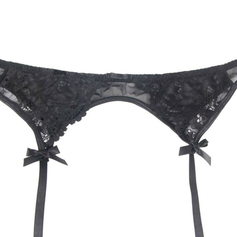 Трусики з поясом для панчіх Star Night Panty and Garter чорні, XS-S - Изображение 3