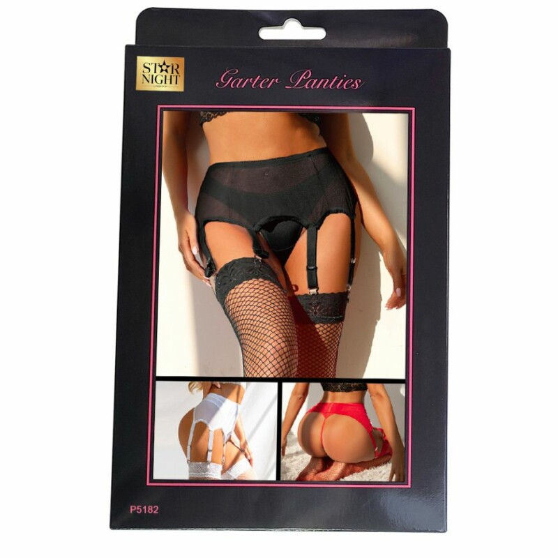 Пояс для панчіх з трусиками Star Night Sexy Garter Panty білі, XS-S - Зображення 5