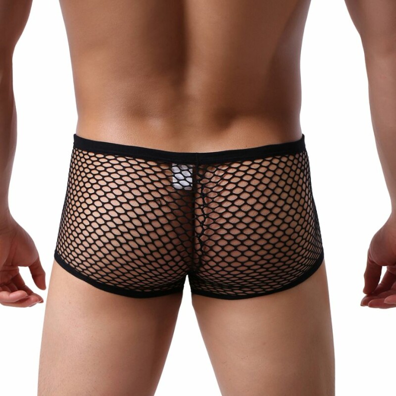 Чоловічі труси в сітку Star Night Fishnet Boxer чорні, L - Зображення 1