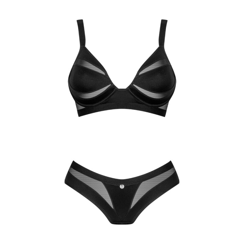 Комплект спідньої білизни Obsessive Chic Amoria чорний, XS-S - Зображення 2