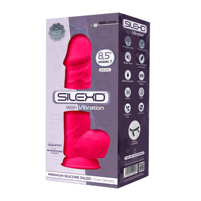 Вібратор реалістичний SileXD Model 4 на присосці, рожевий, 21.5 х 5.1 см - Изображение 2