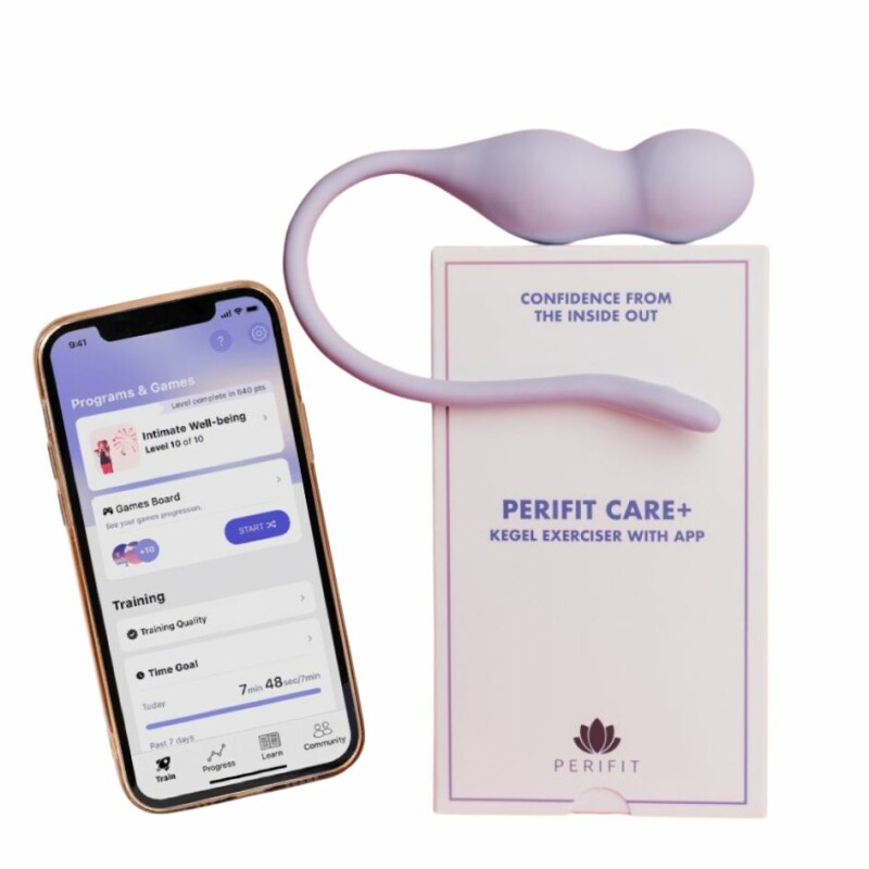 Вагінальний тренажер для вправки Кегеля Perifit Care+ фіолетовий, 6.3 х 2.7 см