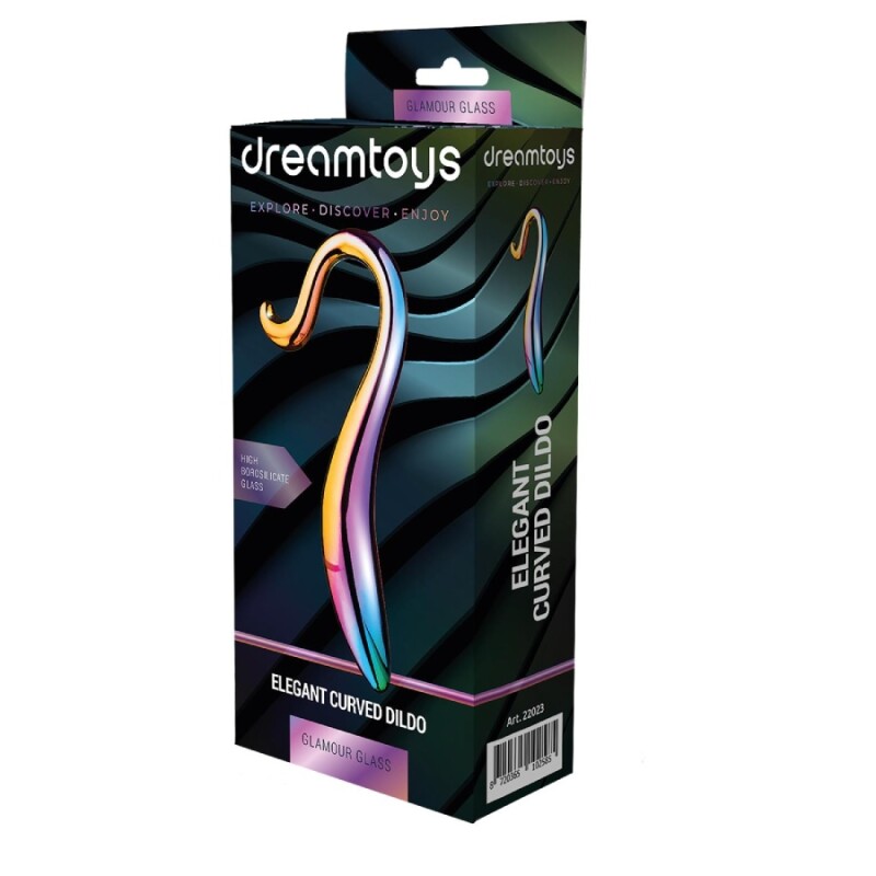 Фалоімітатор Dream Toys Glamour Glass різнокольоровий, 18 х 3 см - Изображение 1