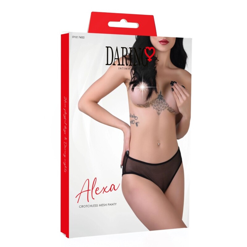 Сітчасті трусики Daring Intimates Alexa з доступом, чорні - Зображення 1