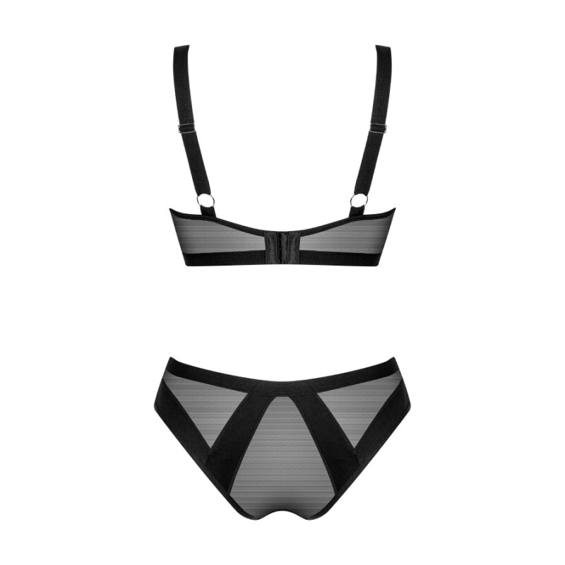 Комплект спідньої білизни Obsessive Chic Amoria чорний, XS-S - Зображення 3