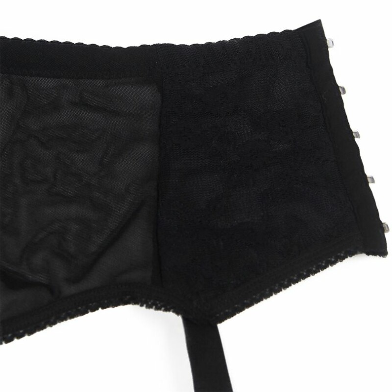 Пояс для панчіх з трусиками Star Night Garter and Panty, XS-S, чорний - Изображение 2