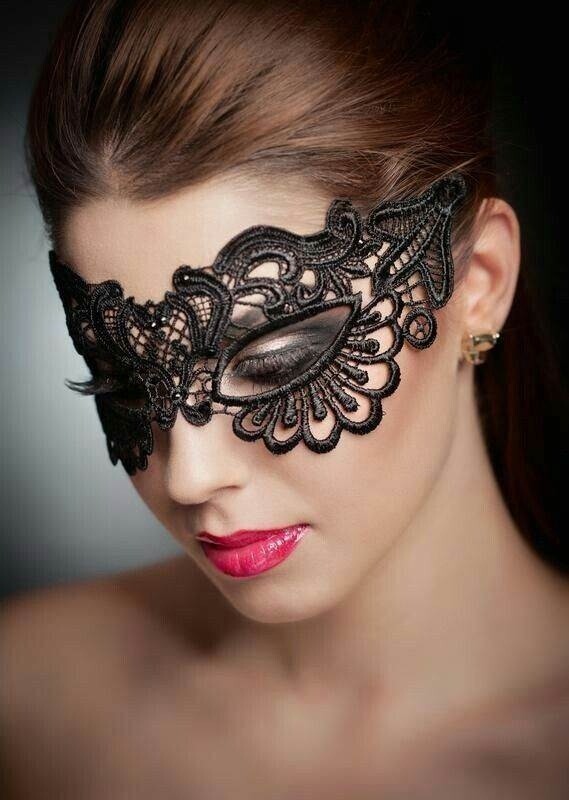 Маска на очі мереживна Star Night Lace Eye Mask на зав'язках, чорного кольору, 2 шт - Изображение 2