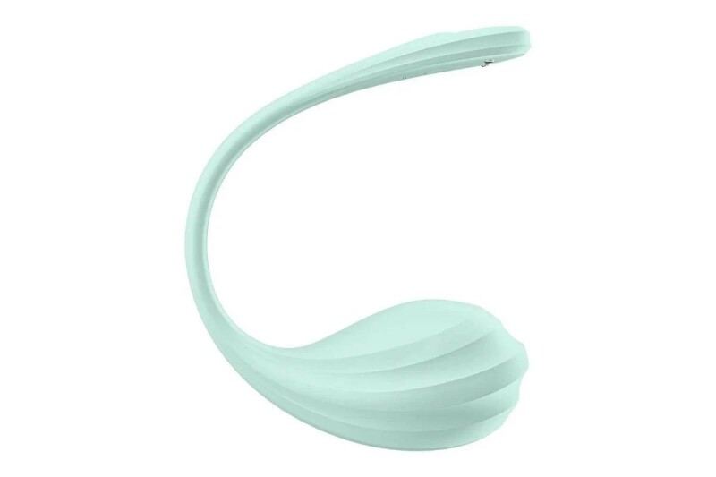 Віброяйце Satisfyer Smooth Petal з додатком, м'ятне, 23.5 х 3.5 см