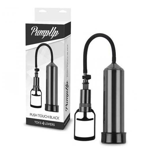 Вакуумна помпа чоловіча Toyz4lovers Push Touch механічна, чорна, 23 х 6 см