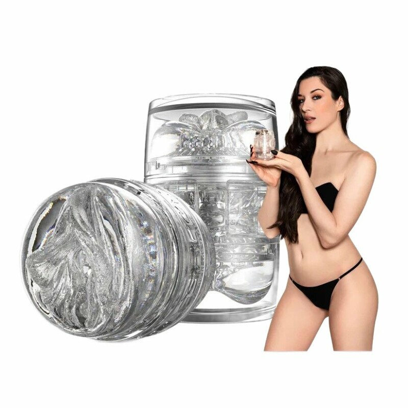 Мастурабтор вагіна та анус Fleshlight Quickshot Stoya кібершкіра, прозорий, 11.2 х 6.5 см