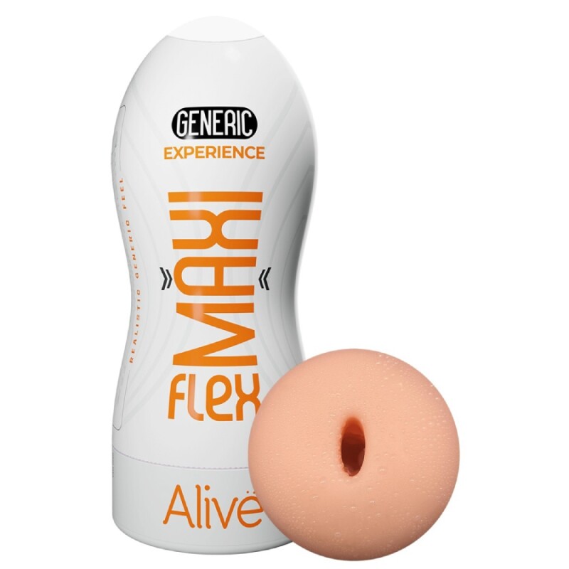 Мастурбатор Alive Maxi Flex Generic Experience, бежевий, 19 х 7.8 см