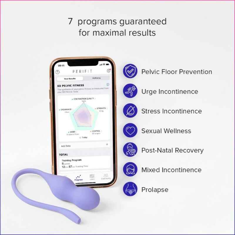 Вагінальний тренажер для вправки Кегеля Perifit Care+ фіолетовий, 6.3 х 2.7 см - Изображение 4