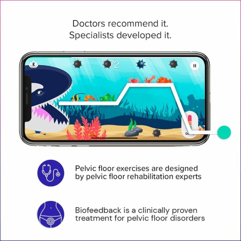 Вагінальний тренажер для вправки Кегеля Perifit Care+ фіолетовий, 6.3 х 2.7 см - Изображение 9