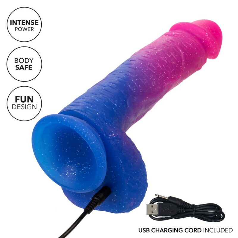 Вібратор реалістичний CalExotics Naughty Bits на присосці, різнокольоровий, 21.5 х 4.5 см - Изображение 5