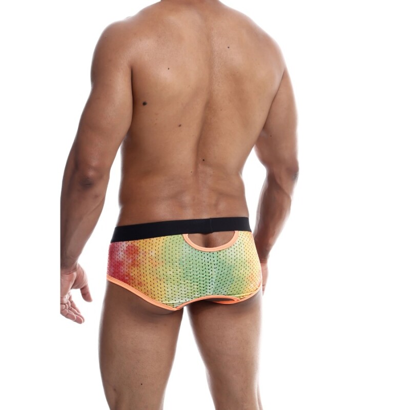 Труси чоловічі MOB Eroticwear Aero Brief в сіточку, оранжеві, S - Зображення 1
