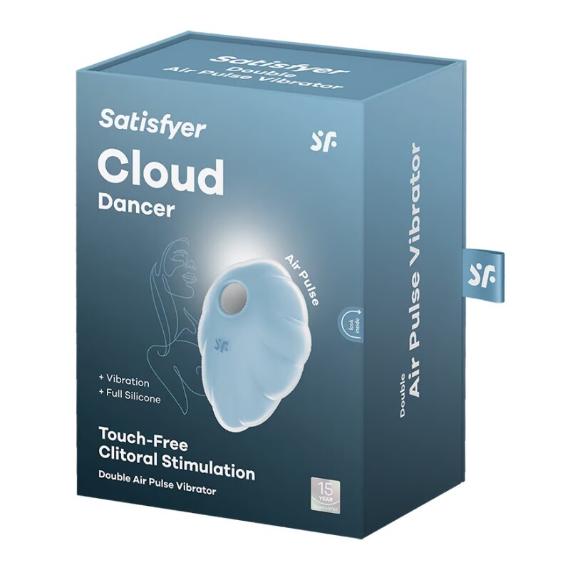 Вібратор Satisfyer Cloud Dancer з вакуумною стимуляцією клітора, блакитний, 9 х 6 см - Зображення 1