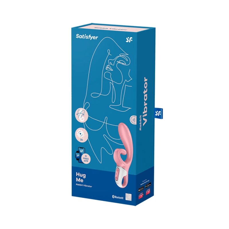 Вібратор-кролик Satisfyer Hug Me з підключенням до додатка, рожевий, 21 х 4.1 см - Зображення 1