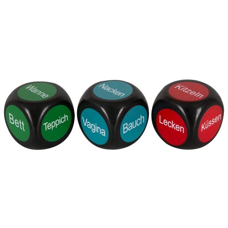 Кубики для секс ігор Orion Pleasure Dice чорні, 3 шт - Изображение 2