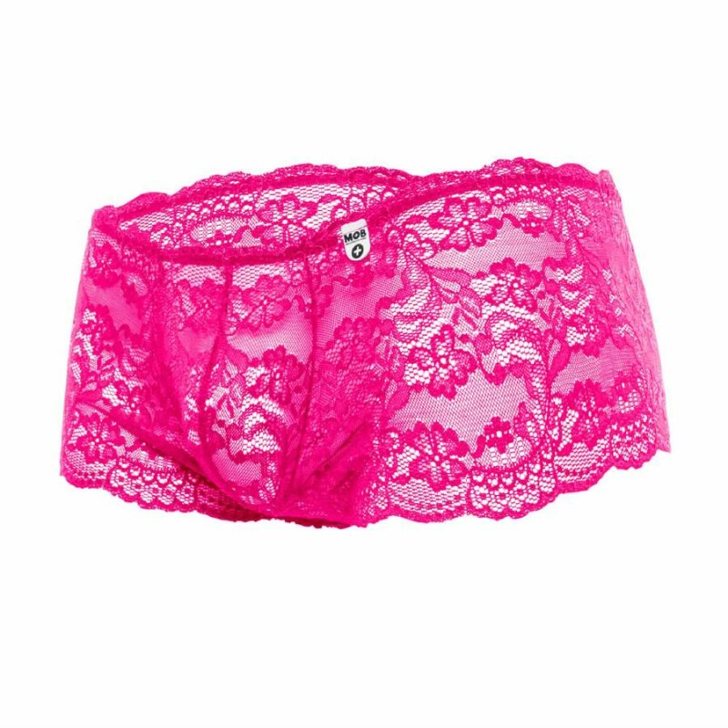 Чоловічі труси-боксери MOB Eroticwear Rose мереживні, рожеві, L-XL - Зображення 3