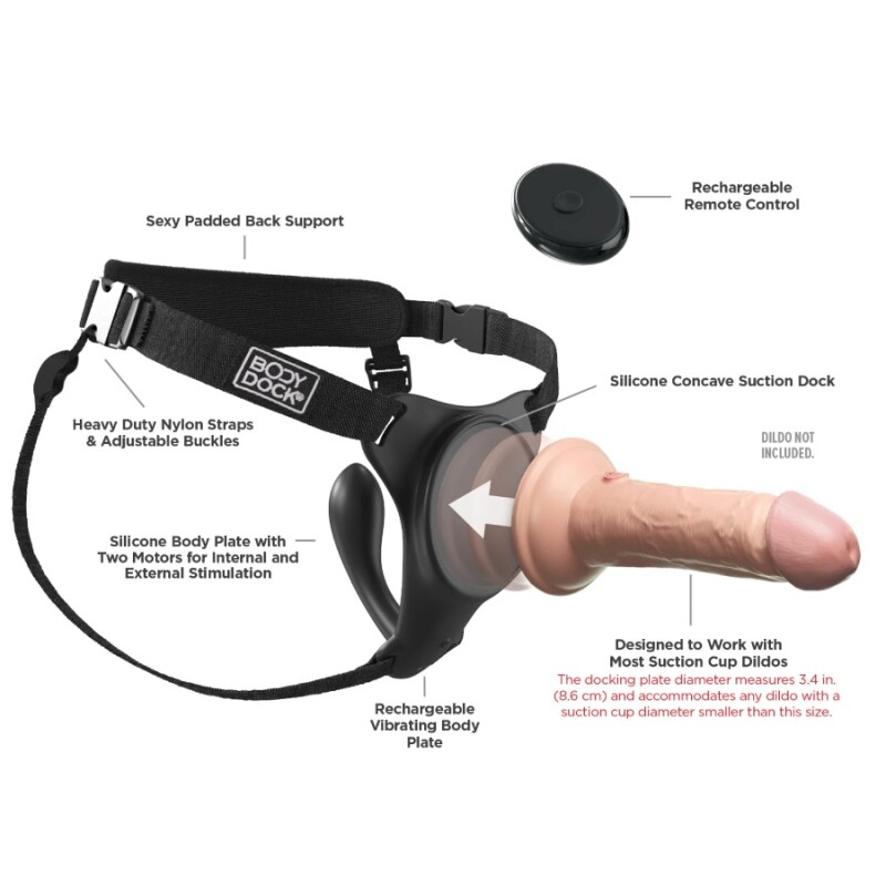 Трусики для страпона Pipedream Body Dock G-Spot Pro Harness, чорні - Изображение 3