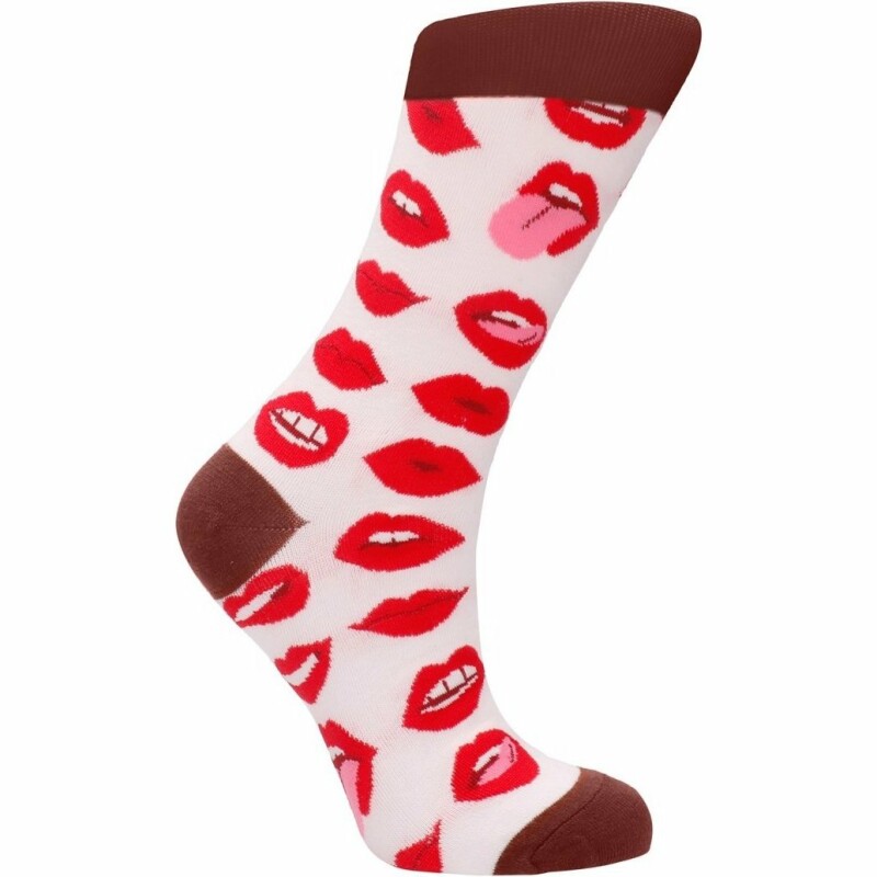 Шкарпетки Shots Sexy Socks Lip Love, біло-червоні, 36-41 - Изображение 3
