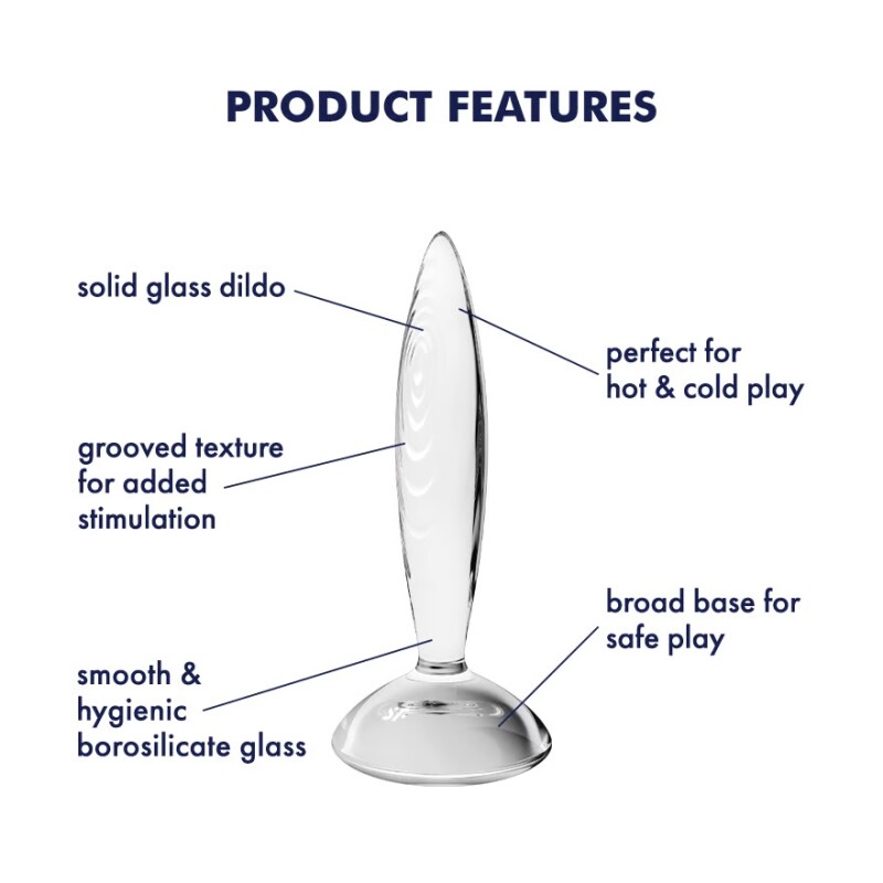 Анальна пробка Satisfyer Sparkling Crystal скляна, 21 х 3.5 см - Зображення 4
