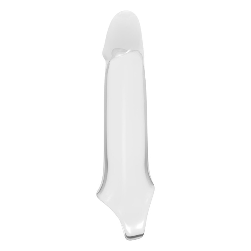 Насадка на пеніс Dreamtoys Ramrod з кільцем для мошонки, прозора, 20.5 х 4 см - Изображение 3