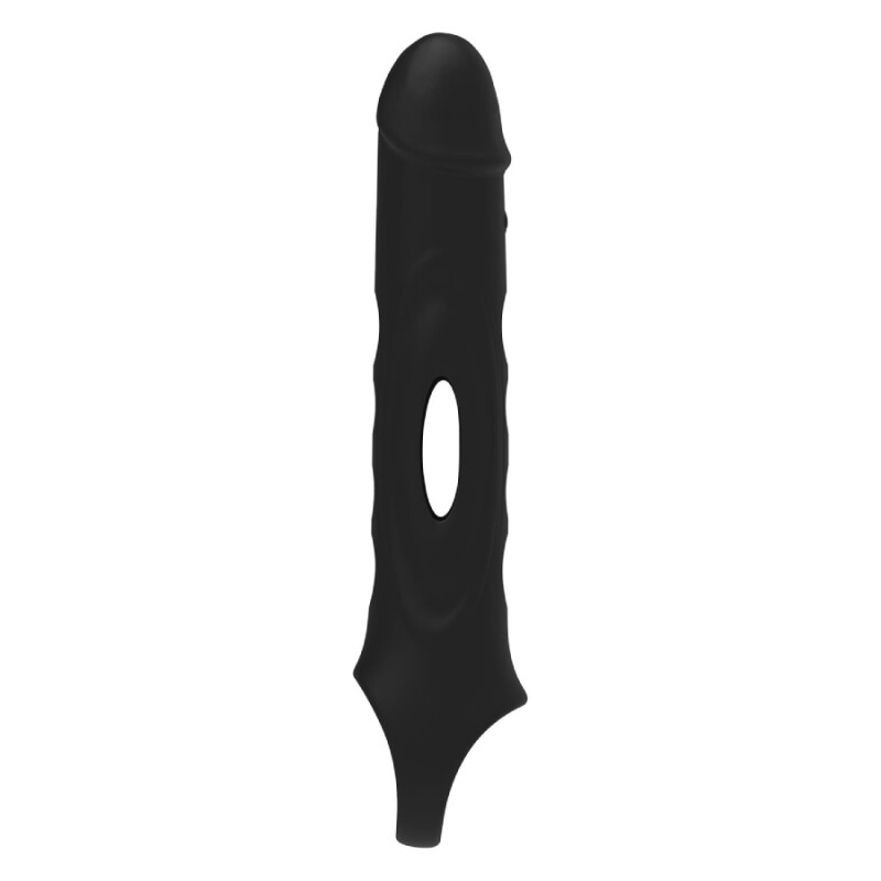 Вібронасадка на член подовжуюча Dreamtoys Ramrod з пультом, чорна, 26 х 4.2 см - Зображення 4