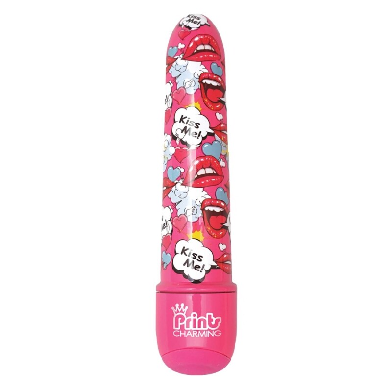 Міні-вібратор Global Novelties Prints Charming Pop Tease з яскравим принтом, різнокольоровий, 12.7 х 2.5 см