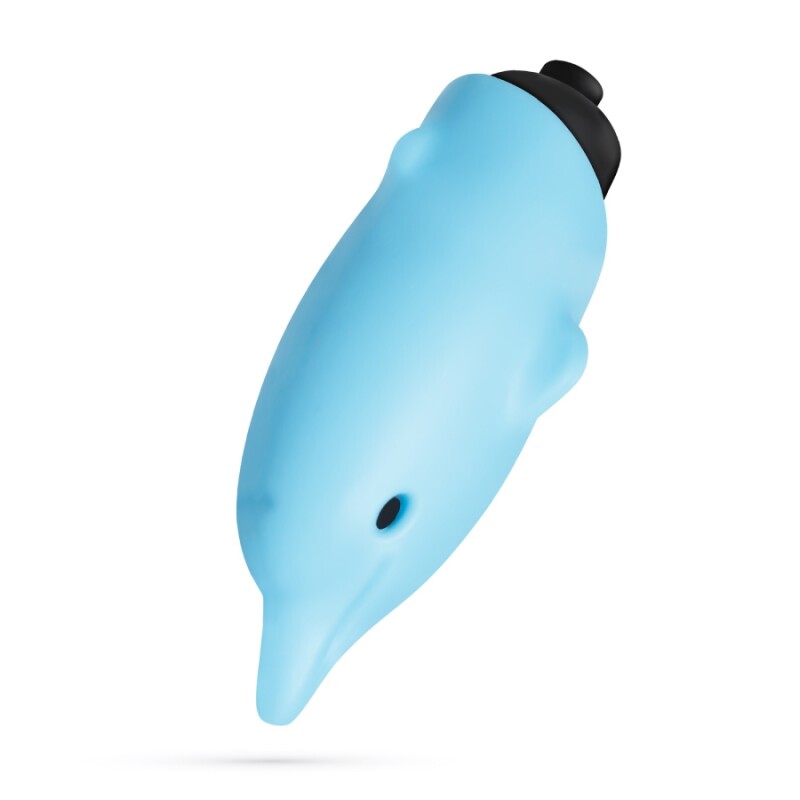 Міні-вібратор Crushios Dolphin з 10 швидкостями, блакитний, 7.5 х 2.6 см - Зображення 8