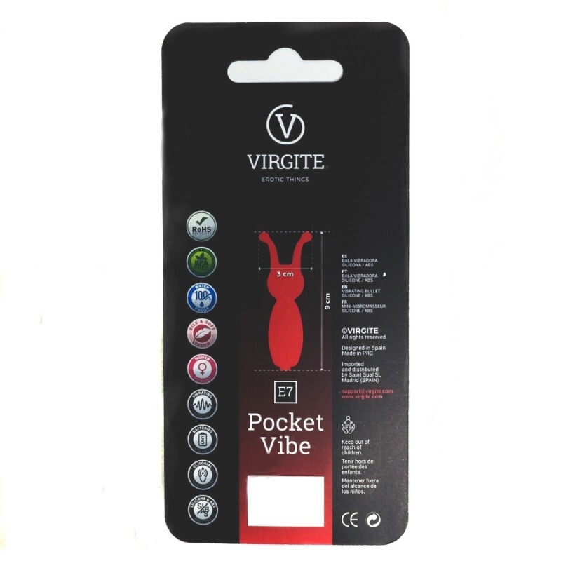 Міні-вібратор для клітора Pocket Vibe, чорний, 9 х 3 см - Зображення 1