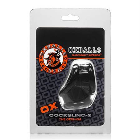 Ерекційне кільце на член Oxballs Cocksling-2 чорне, 2.5 х 2.5 см