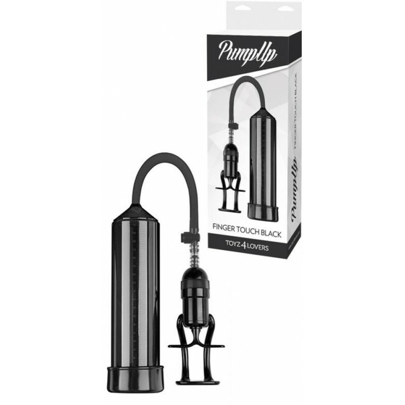 Вакуумна помпа чоловіча Toyz4lovers Finger Touch механічна, чорна, 23 х 6 см