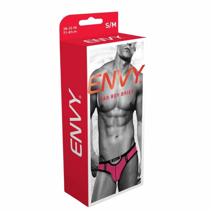 Труси з вирізом спереду Envy Bad Boy для чоловіків, рожеві, S/M - Изображение 1