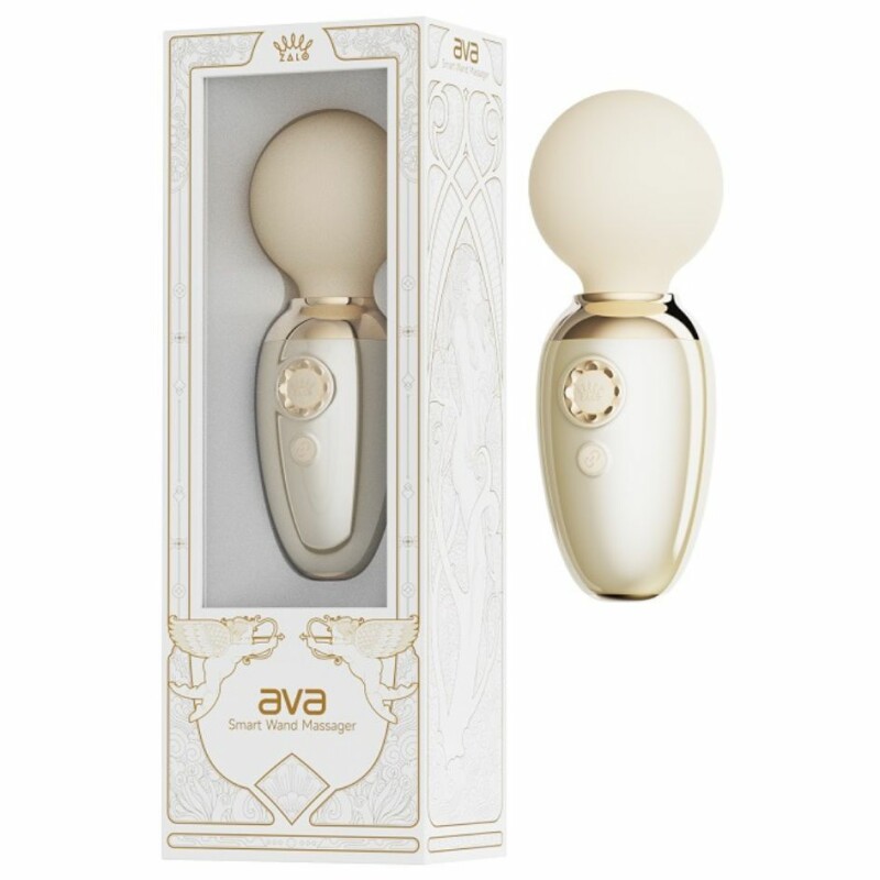Вібратор мікрофон з підігрівом ZALO Ava Ivory White з рідкого силікону, білий, 8.9 х 5.2 см