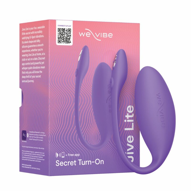 Вібратор яйце We-Vibe Jive Lite Purple з функцією управління зі смартфона, фіолетове