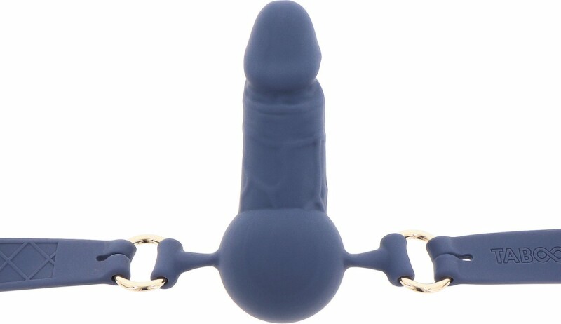 Кляп у вигляді пеніса Taboom Silicone Supreme, силіконовий, синій, 3.5 см - Изображение 2