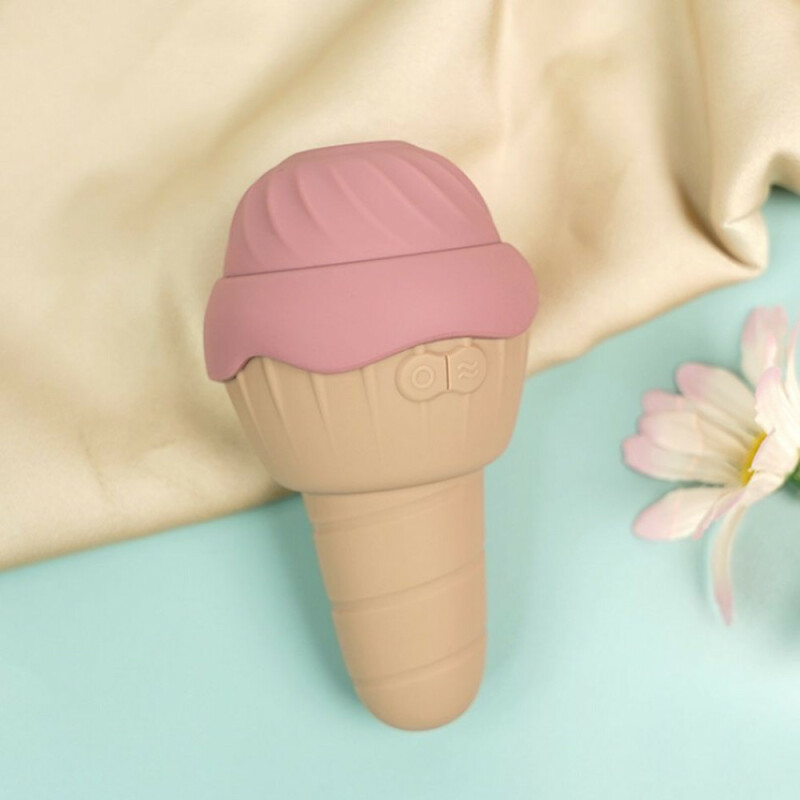 Вібратор для клітора у формі морозива Sweet Em Ice Cream з вакуумом та язичком, рожевий, 10.8 x 6.1 см - Изображение 1