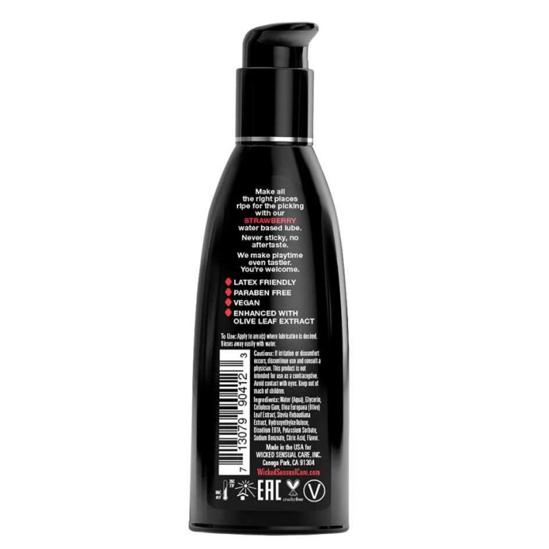 Їстівний лубрикант Wicked Sensual Care зі смаком полуниці, на водній основі, 60 мл - Изображение 1